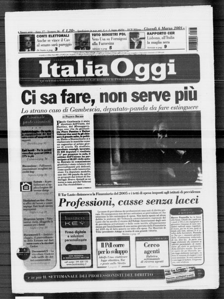 Italia oggi : quotidiano di economia finanza e politica